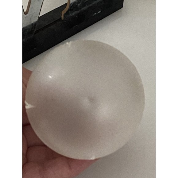 Vintage Blown Frosted Glass Christmas Tree Ball Ornament Marked Columbia on Top - Picture 12 of 16